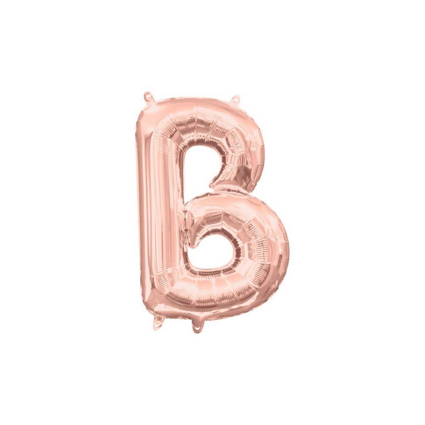 13in Air-Filled Rose Gold Letter Balloon (B)